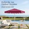 Best Choice Products 7.5ft Patio Market Umbrella with Wavy Trim, Fade-Resistant, Crank & Tilt, Wind Vent